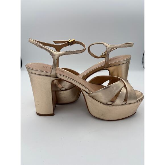 Women’s Schutz Size 7.5 Strappy Block Heels - Picture 5 of 6